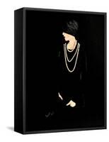 1920s Lady with Pearls-Susan Adams-Framed Stretched Canvas