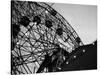 1920s Looking Up at Wonder Wheel Amusement Ride Coney Island New York-null-Stretched Canvas