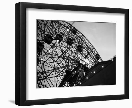 1920s Looking Up at Wonder Wheel Amusement Ride Coney Island New York-null-Framed Photographic Print