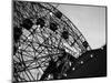 1920s Looking Up at Wonder Wheel Amusement Ride Coney Island New York-null-Mounted Photographic Print