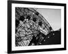 1920s Looking Up at Wonder Wheel Amusement Ride Coney Island New York-null-Framed Photographic Print