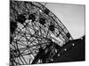 1920s Looking Up at Wonder Wheel Amusement Ride Coney Island New York-null-Mounted Photographic Print