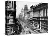 1920s Market Street Looking Toward the Ferry Building Track for Cable Cars San Francisco-null-Stretched Canvas