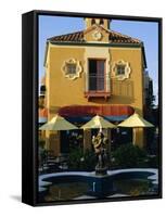 1920s Spanish Style Architecture in Downtown Sarasota, Florida, USA-Fraser Hall-Framed Stretched Canvas