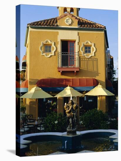 1920s Spanish Style Architecture in Downtown Sarasota, Florida, USA-Fraser Hall-Stretched Canvas