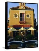 1920s Spanish Style Architecture in Downtown Sarasota, Florida, USA-Fraser Hall-Framed Stretched Canvas