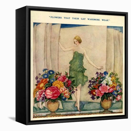 1920s UK Fashion and Flowers Magazine Plate-null-Framed Stretched Canvas