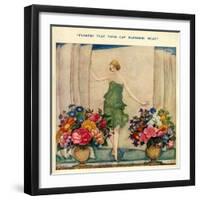 1920s UK Fashion and Flowers Magazine Plate-null-Framed Giclee Print