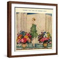 1920s UK Fashion and Flowers Magazine Plate-null-Framed Giclee Print