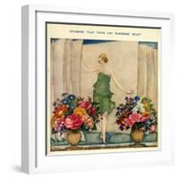 1920s UK Fashion and Flowers Magazine Plate-null-Framed Giclee Print