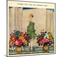 1920s UK Fashion and Flowers Magazine Plate-null-Mounted Giclee Print