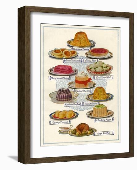 1920s UK Food Magazine Plate-null-Framed Giclee Print