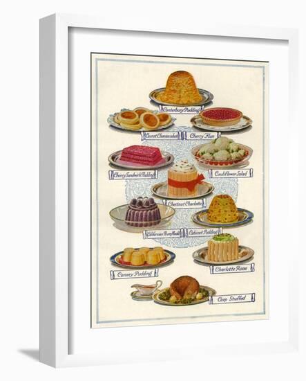 1920s UK Food Magazine Plate-null-Framed Giclee Print