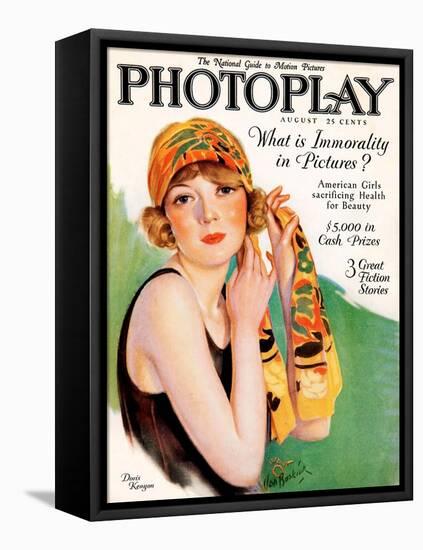 1920s UK Photoplay Magazine Cover-null-Framed Stretched Canvas