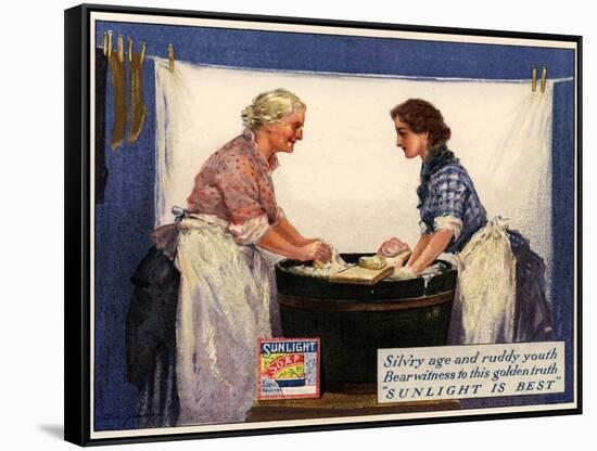 1920s UK Sunlight Soap Magazine Advertisement-null-Framed Stretched Canvas