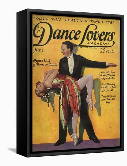 1920s USA Dance Lovers Magazine Cover-null-Framed Stretched Canvas