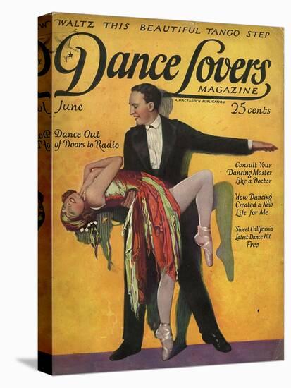 1920s USA Dance Lovers Magazine Cover-null-Stretched Canvas