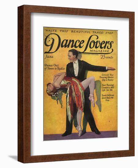 1920s USA Dance Lovers Magazine Cover-null-Framed Giclee Print