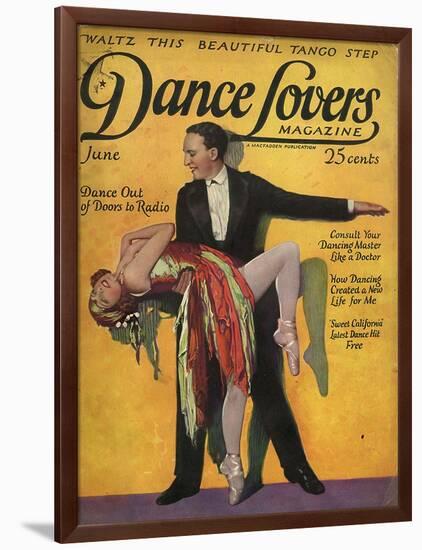 1920s USA Dance Lovers Magazine Cover-null-Framed Giclee Print