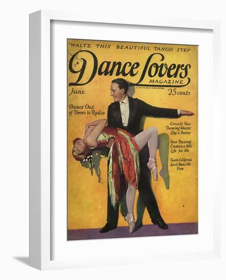 1920s USA Dance Lovers Magazine Cover-null-Framed Giclee Print