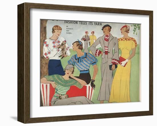 1920s USA Fashion Magazine Plate-null-Framed Giclee Print