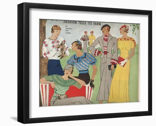 1920s USA Fashion Magazine Plate-null-Framed Giclee Print