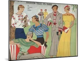 1920s USA Fashion Magazine Plate-null-Mounted Giclee Print