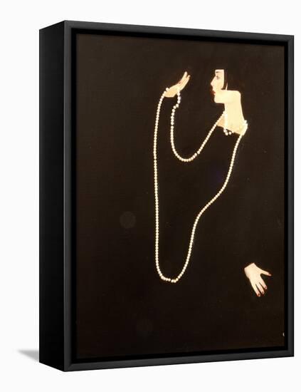 1920s Women Swinging Pearls, 2016-Susan Adams-Framed Stretched Canvas