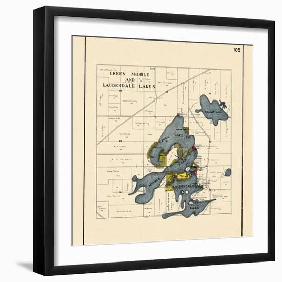 1921, Green Middle and Lauderdale Lakes, Wisconsin, United States-null-Framed Giclee Print