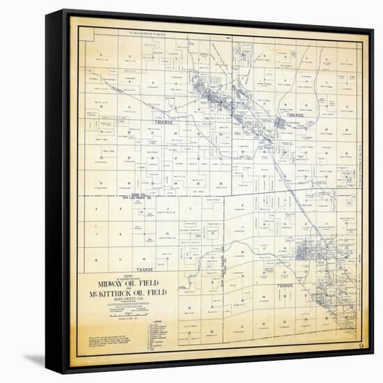 1921, Kern County Midway and McKittrick Oil Fields, California, United States-null-Framed Stretched Canvas