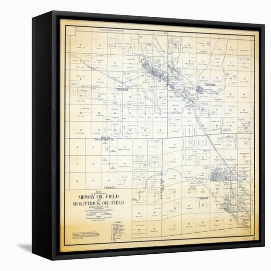 1921, Kern County Midway and McKittrick Oil Fields, California, United States-null-Framed Stretched Canvas