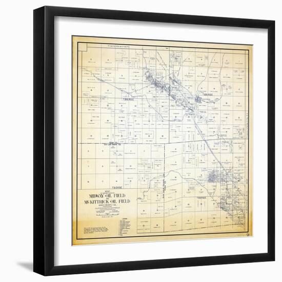 1921, Kern County Midway and McKittrick Oil Fields, California, United States-null-Framed Premium Giclee Print