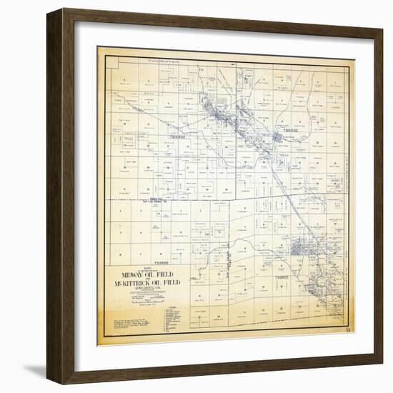 1921, Kern County Midway and McKittrick Oil Fields, California, United States-null-Framed Giclee Print