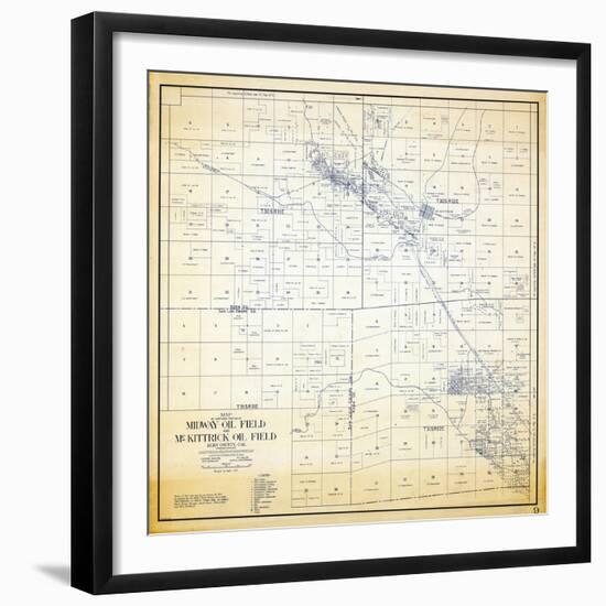 1921, Kern County Midway and McKittrick Oil Fields, California, United States-null-Framed Giclee Print