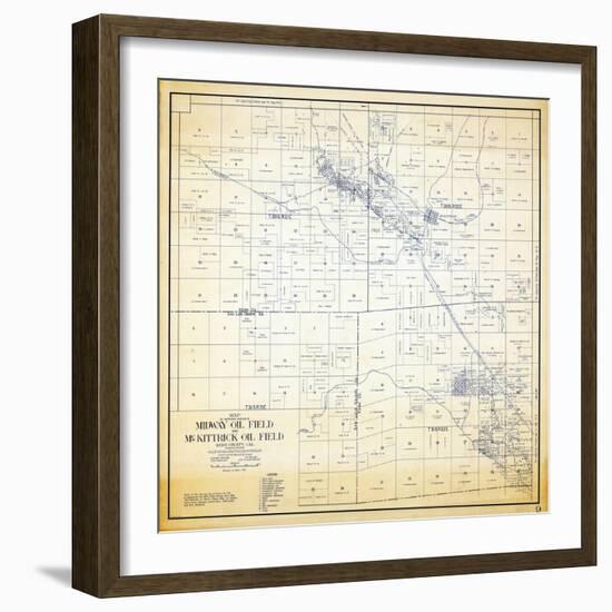 1921, Kern County Midway and McKittrick Oil Fields, California, United States-null-Framed Giclee Print