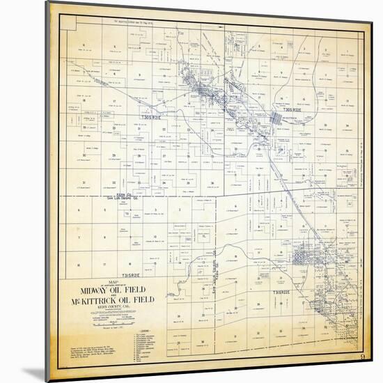 1921, Kern County Midway and McKittrick Oil Fields, California, United States-null-Mounted Giclee Print