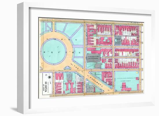 1921, Logan Square, Philadelphia, Pennsylvania, United States-null-Framed Giclee Print