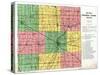 1922, Hamilton County Outline Map, Indiana, United States-null-Stretched Canvas