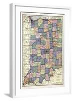 1922, Indiana State Map, Indiana, United States-null-Framed Giclee Print