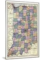 1922, Indiana State Map, Indiana, United States-null-Mounted Giclee Print