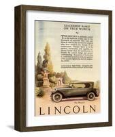 1924 Lincoln - Leadership-null-Framed Premium Giclee Print