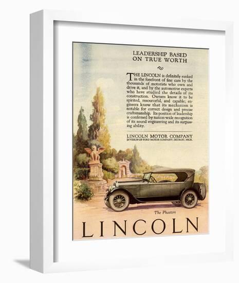 1924 Lincoln - Leadership-null-Framed Premium Giclee Print