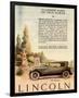 1924 Lincoln - Leadership-null-Framed Premium Giclee Print