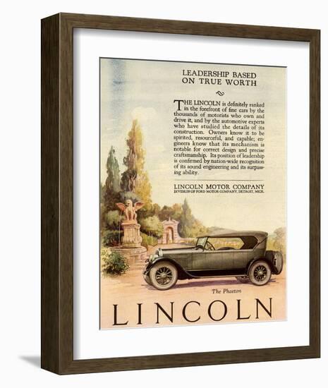 1924 Lincoln - Leadership-null-Framed Art Print