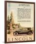 1924 Lincoln - Leadership-null-Framed Art Print