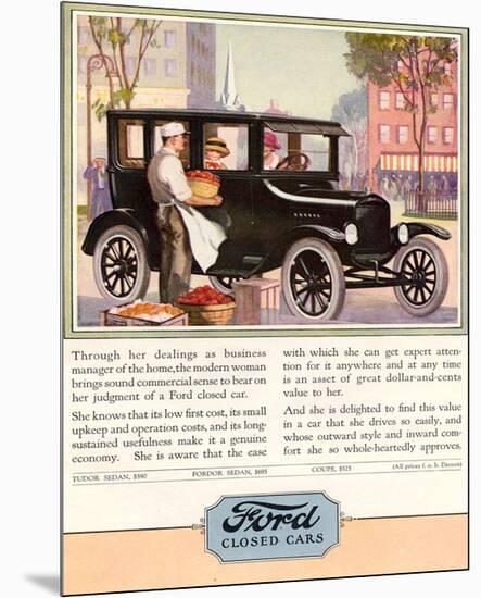 1924 Model T - Closed Cars-null-Mounted Premium Giclee Print