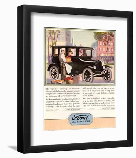 1924 Model T - Closed Cars-null-Framed Art Print