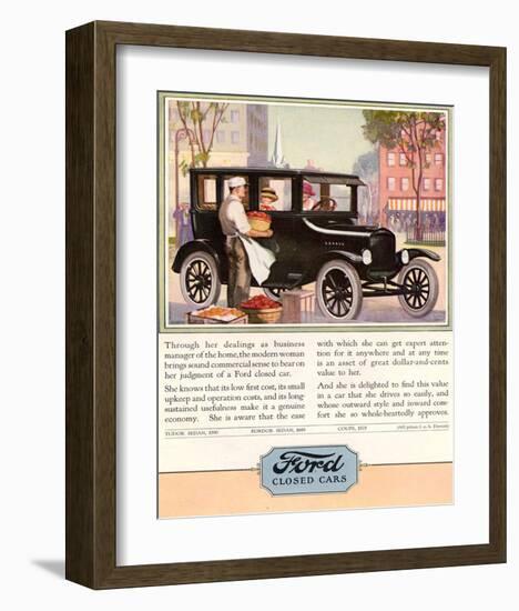 1924 Model T - Closed Cars-null-Framed Art Print