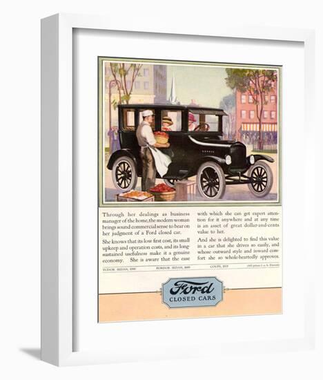 1924 Model T - Closed Cars-null-Framed Art Print
