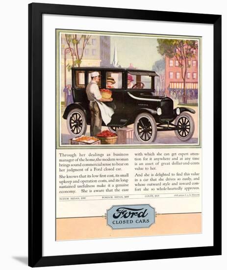 1924 Model T - Closed Cars-null-Framed Art Print